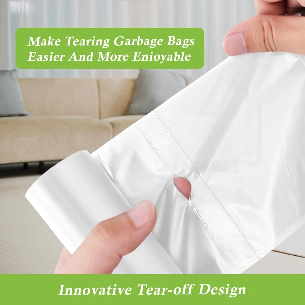 13 Gallon 100 Counts (fit 12-15 Gal) Strong Tall Kitchen Trash Bags Garbage Bags by RayPard, fit 50 Liter Waste Basket, Clear Trash Bags Can Liners for Home Office Bathroom Bedroom