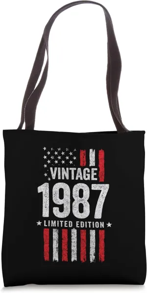 1987 Birthday - Born in 1987 - Limited Edition Vintage 1987 Tote Bag