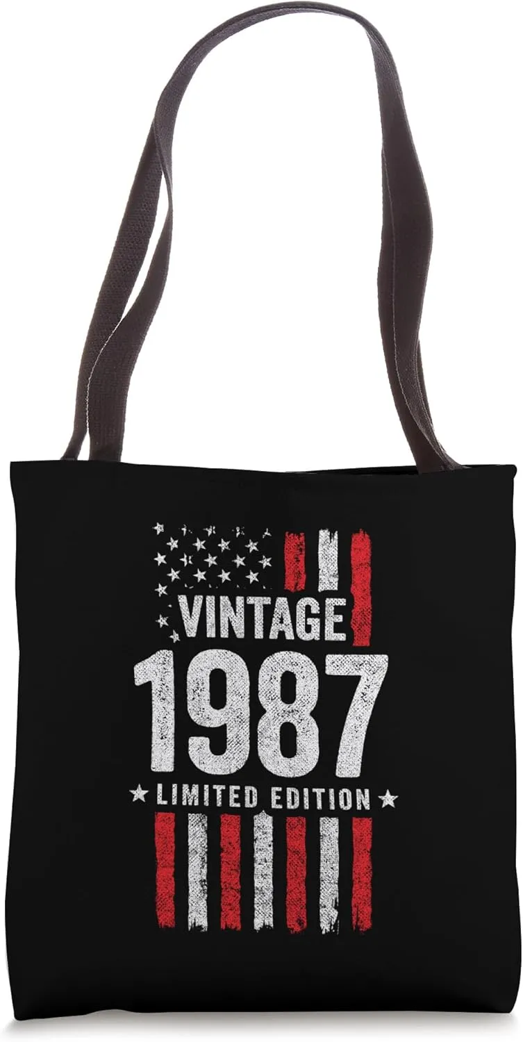 1987 Birthday - Born in 1987 - Limited Edition Vintage 1987 Tote Bag