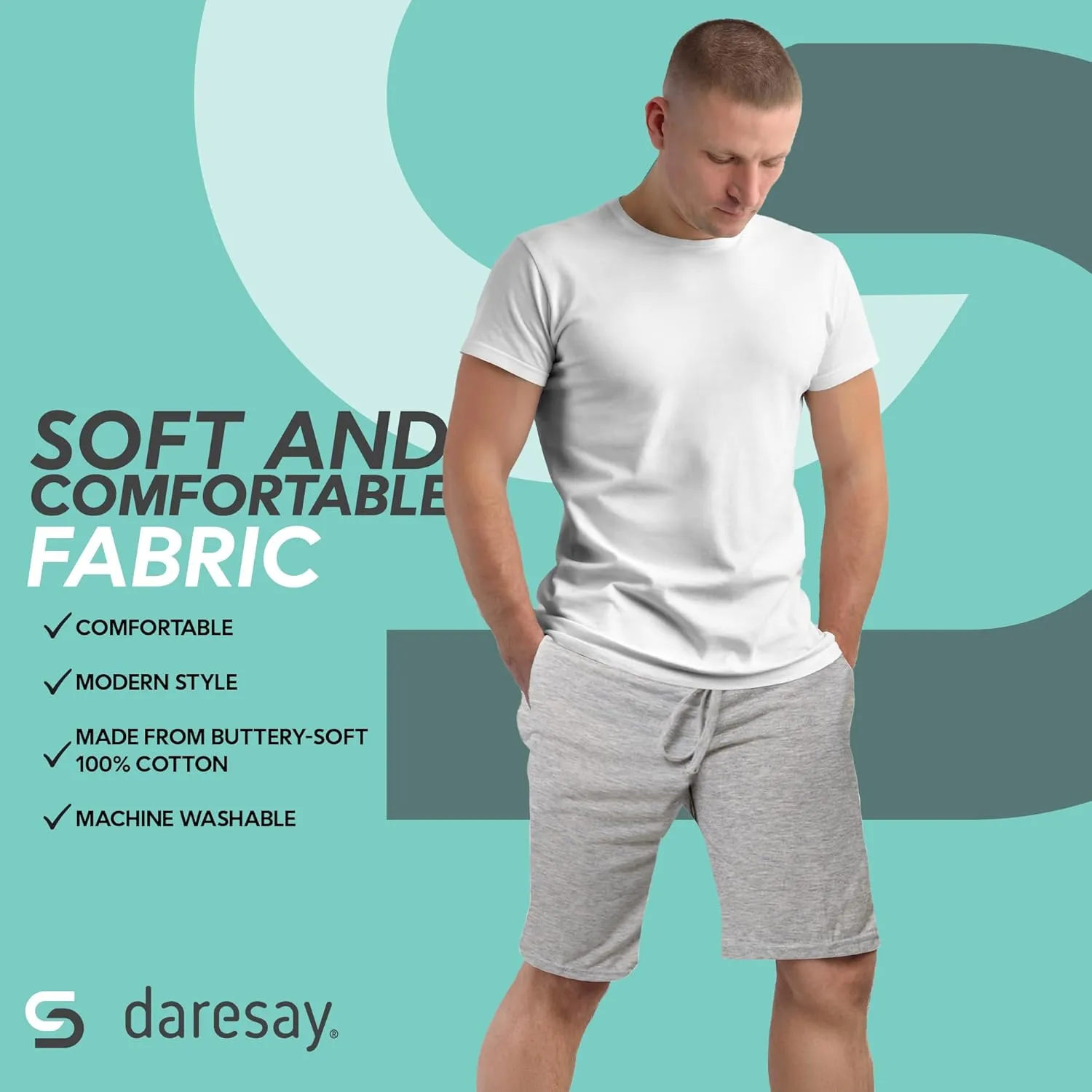 3 Pack Mens Jersey Shorts with Pockets and Drawstring  Soft Men's Lounge Shorts for The House, Sleep PJ, Pajamas  Up to 3XL
