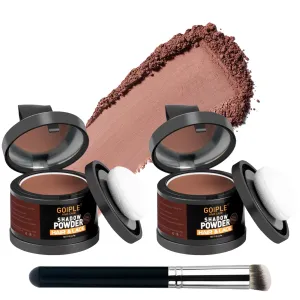3Pcs Root Cover Up Powder Hairline Powder for Women Root Touch Up Powder for Bald Spots, Eyebrows, Beard Line, Light-Blonde Hair Fibers for Thinning Hair Shadow Powder (Dark Brown)