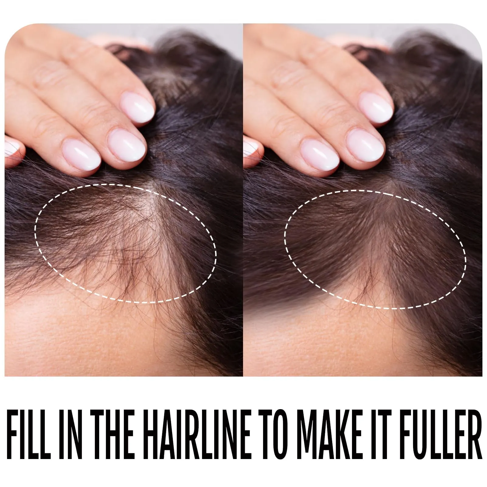 3Pcs Root Cover Up Powder Hairline Powder for Women Root Touch Up Powder for Bald Spots, Eyebrows, Beard Line, Light-Blonde Hair Fibers for Thinning Hair Shadow Powder (Dark Brown)