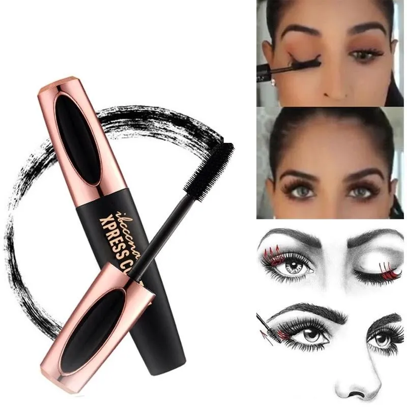 4D Silk Fiber Lash Mascara, Fiber Mascara, Waterproof，Long-Lasting 4d mascara