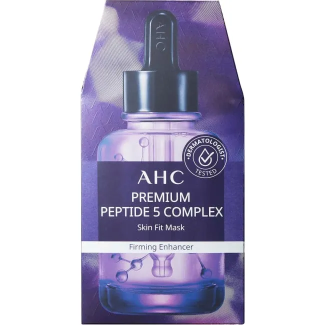AHC Premium Peptide 5 Complex Skin Fit Mask - 5 Pack