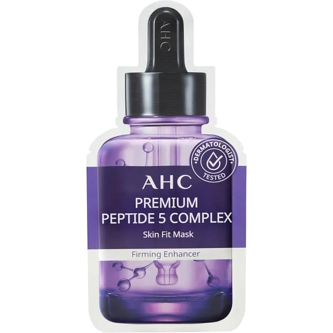 AHC Premium Peptide 5 Complex Skin Fit Mask - 5 Pack