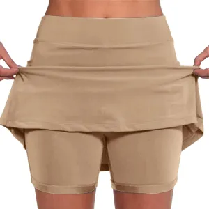 aihihe Golf Skirts for Women Tummy Control Long Womens Biker Shorts with Pockets Running Shorts Men 5 inch