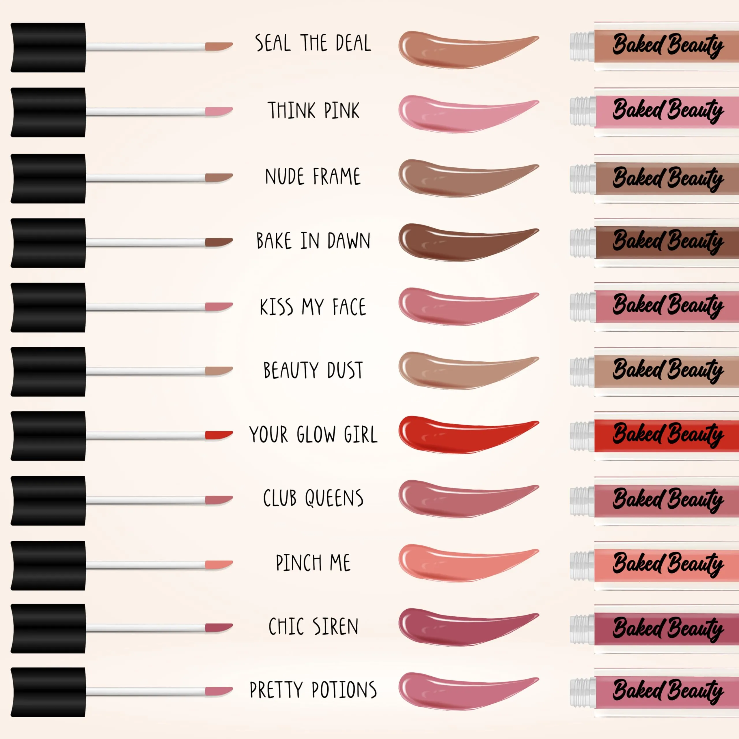 Baked Beauty Liquid Lipstick Combo Pack (1.5ML*11 Pcs) | Matte Finish | Mini Lipstick Set/Kit | Lightweight, Non-Sticky, Non Drying, Transferproof, Waterproof | Multicolor