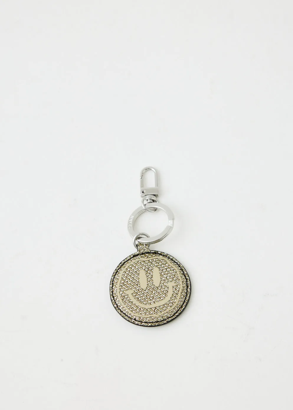 Banner Smiley Glitter Keychain