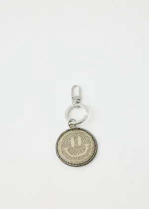 Banner Smiley Glitter Keychain