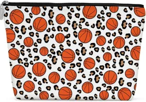 Basketball Gifts Basketball Accessories Stuff Makeup Bag, Basketball Lover Gifts Cosmetic Bag for Women Girls Sport Team Players Bestie Soul Sister Friends Birthday Christmas Friendship Gifts
