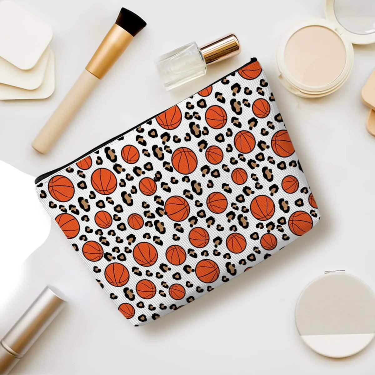 Basketball Gifts Basketball Accessories Stuff Makeup Bag, Basketball Lover Gifts Cosmetic Bag for Women Girls Sport Team Players Bestie Soul Sister Friends Birthday Christmas Friendship Gifts