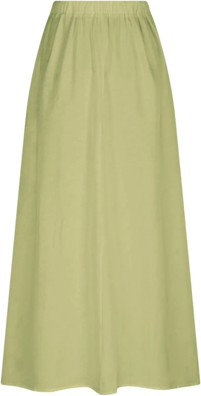 Beach Skirts for Women Fashion Floral Graphic Printed Stretchy Waisted Pleated Skirt Oversized Boho Vacation Skirt