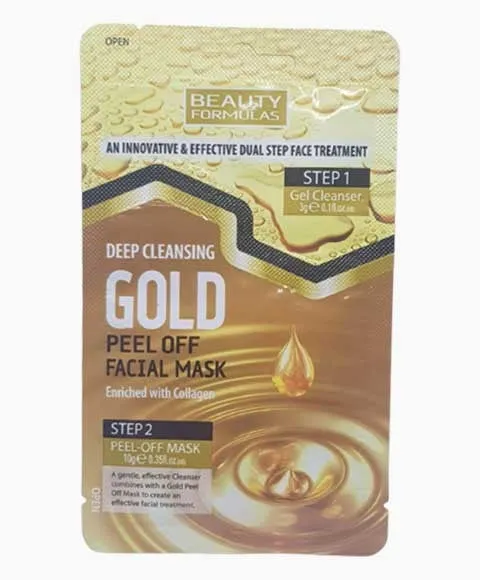 Beauty Formulas Deep Cleansing Gold Peel Off Facial Mask 10g