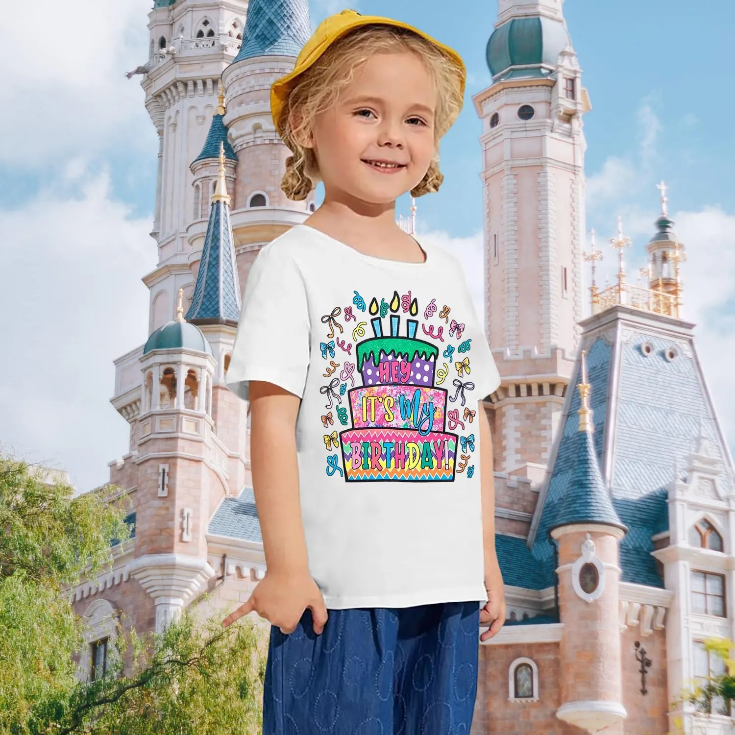 Birthday Girl Shirt Magical Castle Tshirt Birthday Shirts for Kids Funny Birthday Party Gift Tees Cute Graphic Tops