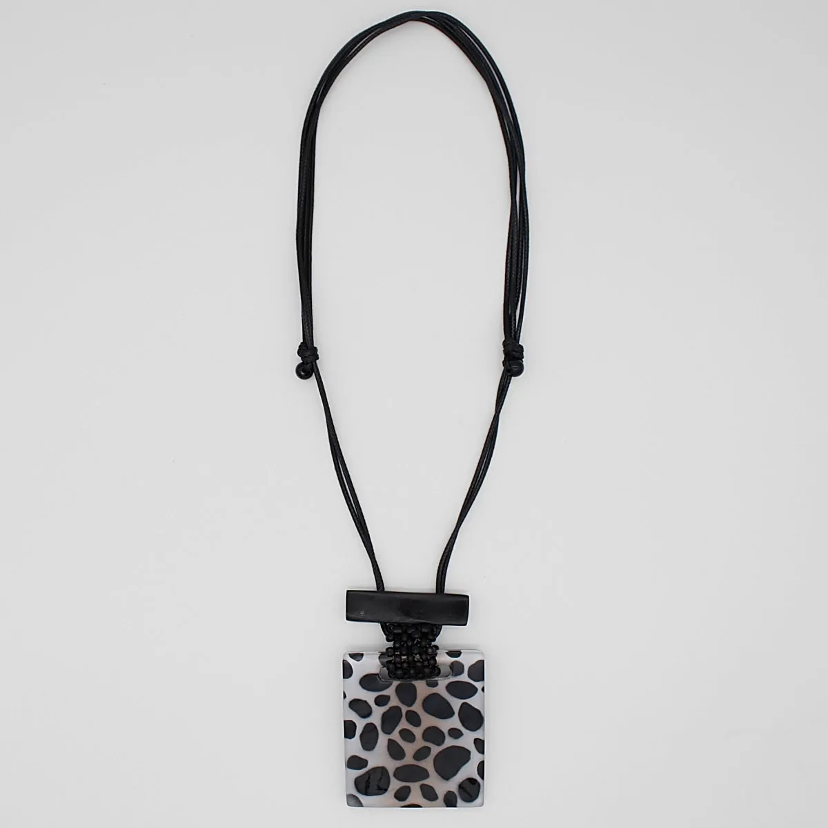 Black Elle Animal Print Pendant