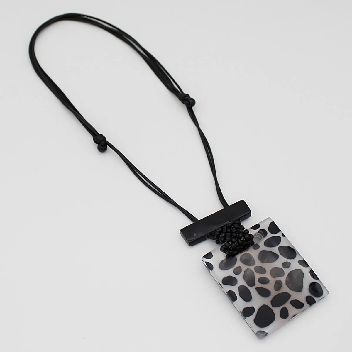 Black Elle Animal Print Pendant