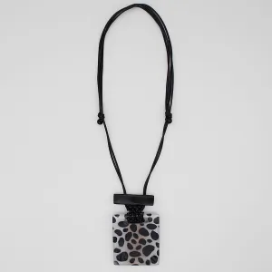 Black Elle Animal Print Pendant