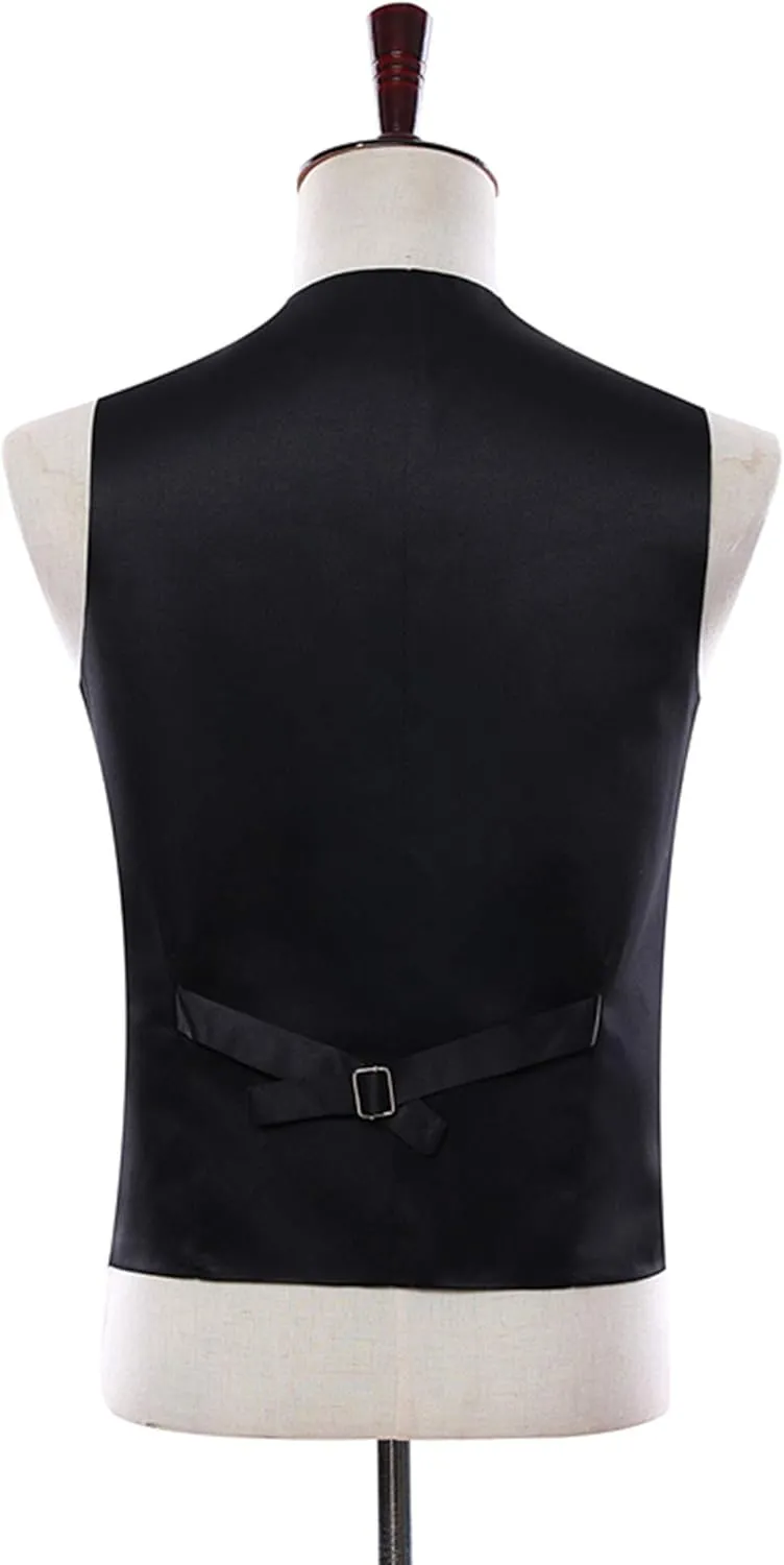Black Tree Camouflage Color 5 Buttons Mens Vests