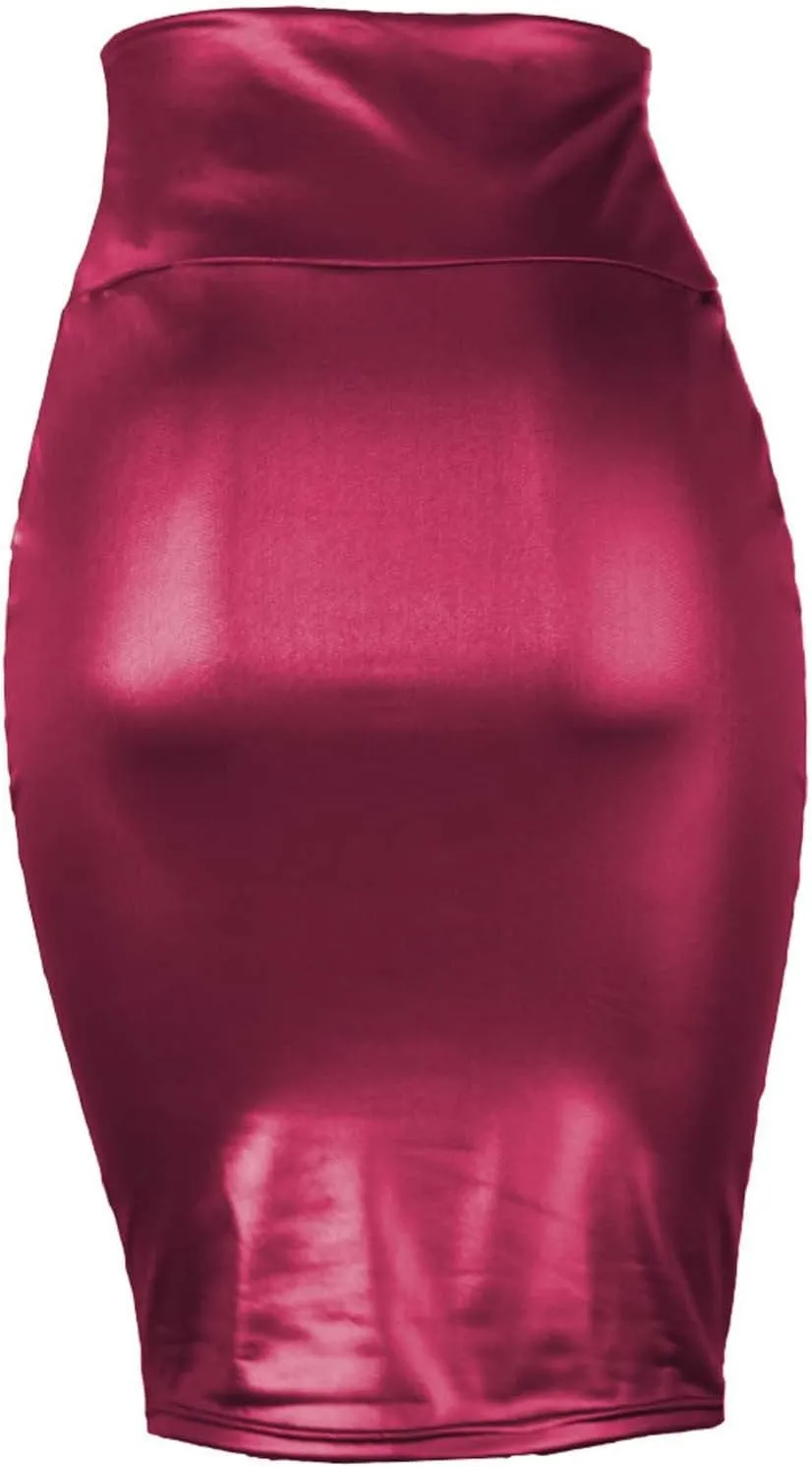 Bodycon Skirts for Women High Waisted Stretch Skirts Plus Size Wrap Skirt Keen Length Midi Skirts Sexy Outfits