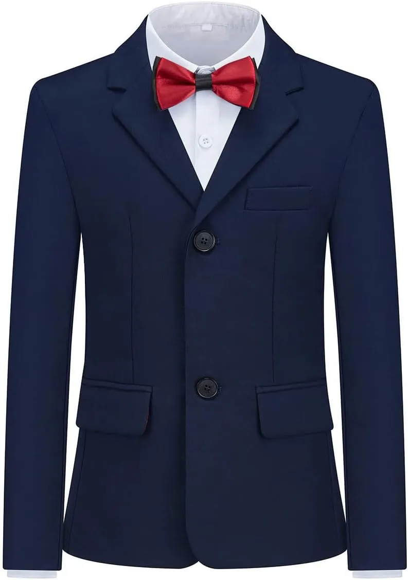 Boys Suits 3 Piece Formal Kids Tuxedo Suits for Boys Slim Fit Casual Ring Bearer Outfit with Blazer Jacket Pants and Vest