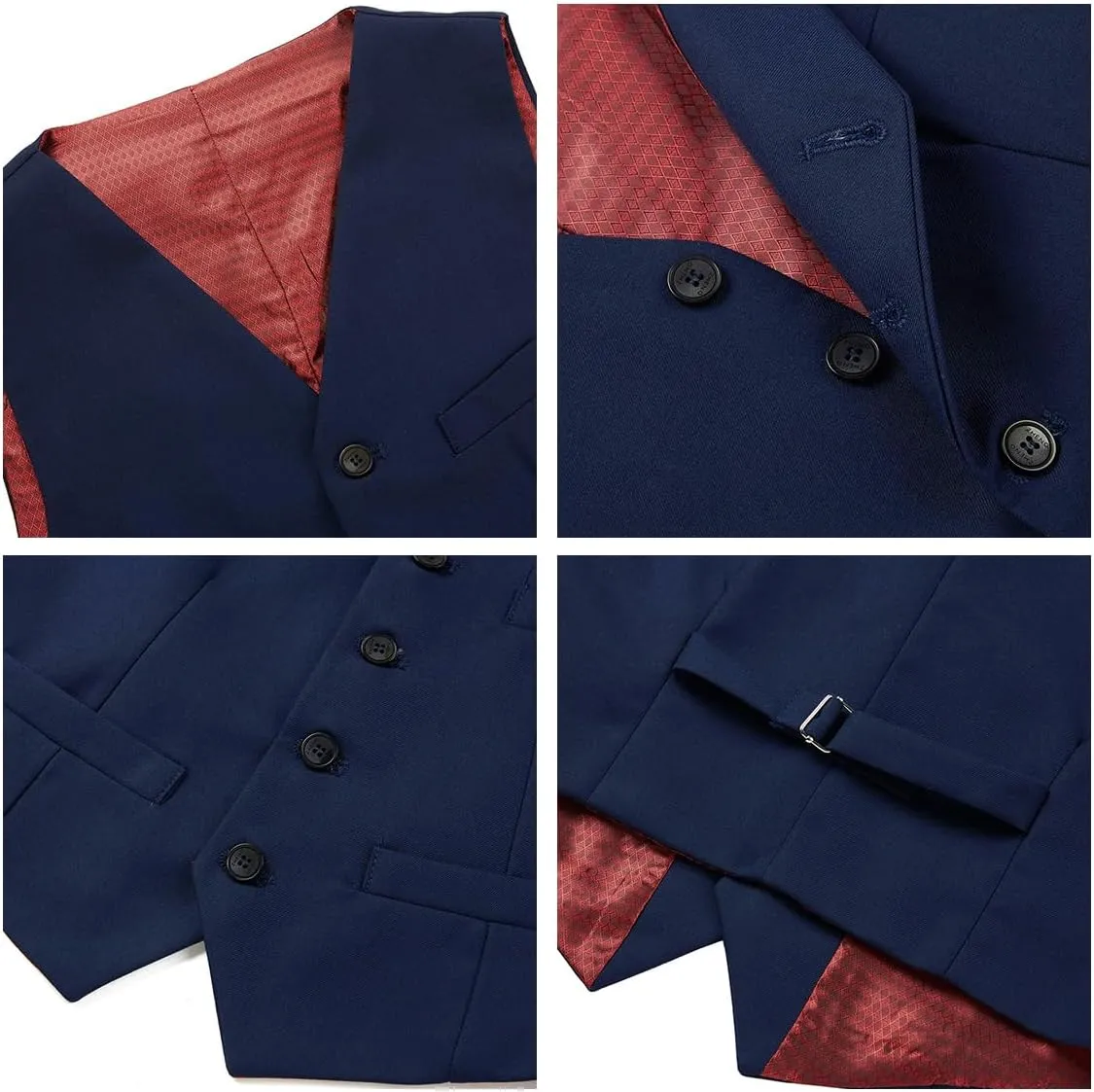 Boys Suits 3 Piece Formal Kids Tuxedo Suits for Boys Slim Fit Casual Ring Bearer Outfit with Blazer Jacket Pants and Vest