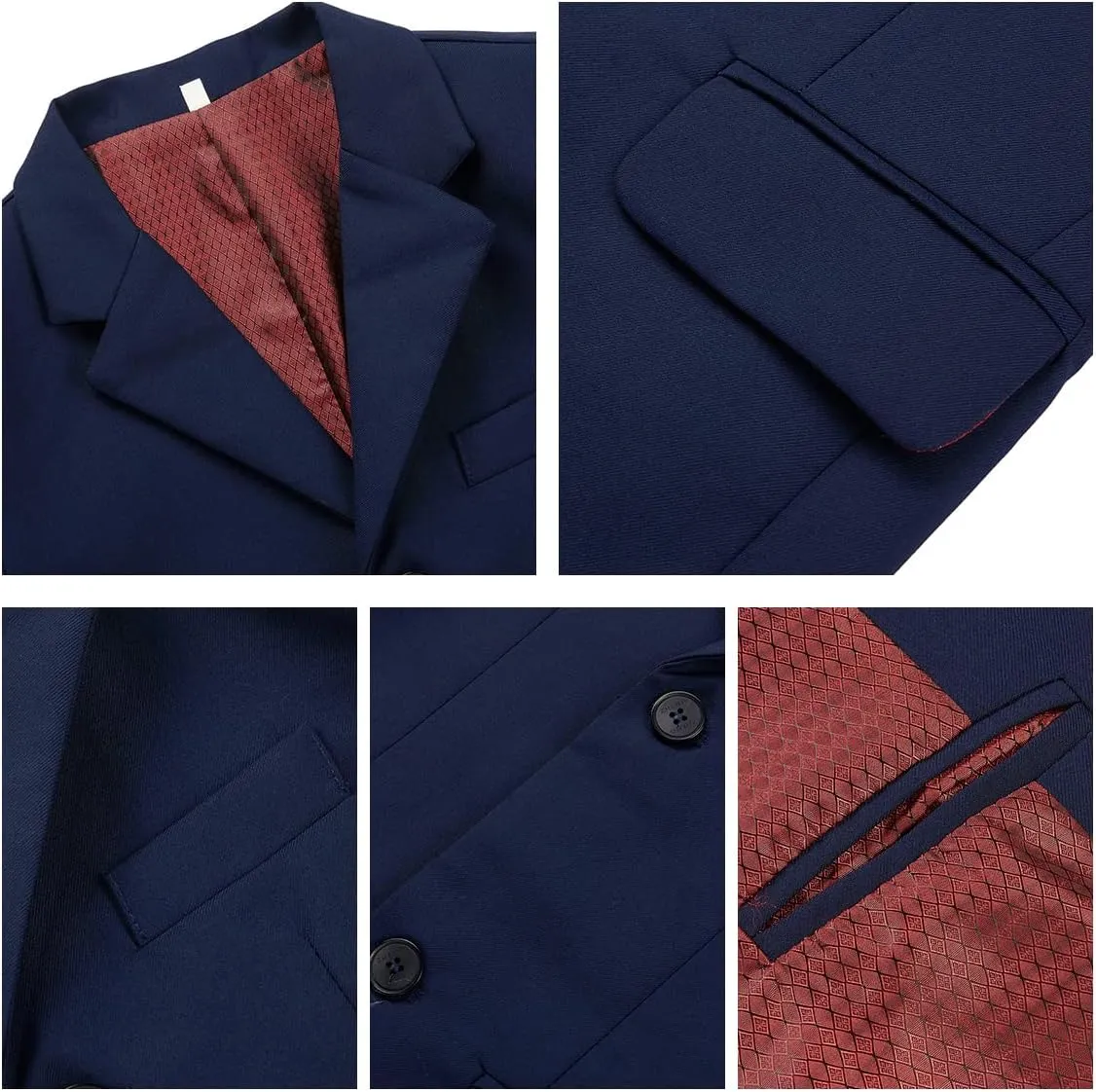 Boys Suits 3 Piece Formal Kids Tuxedo Suits for Boys Slim Fit Casual Ring Bearer Outfit with Blazer Jacket Pants and Vest
