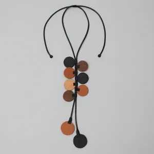 Brown Leather Arabella Pendant Necklace