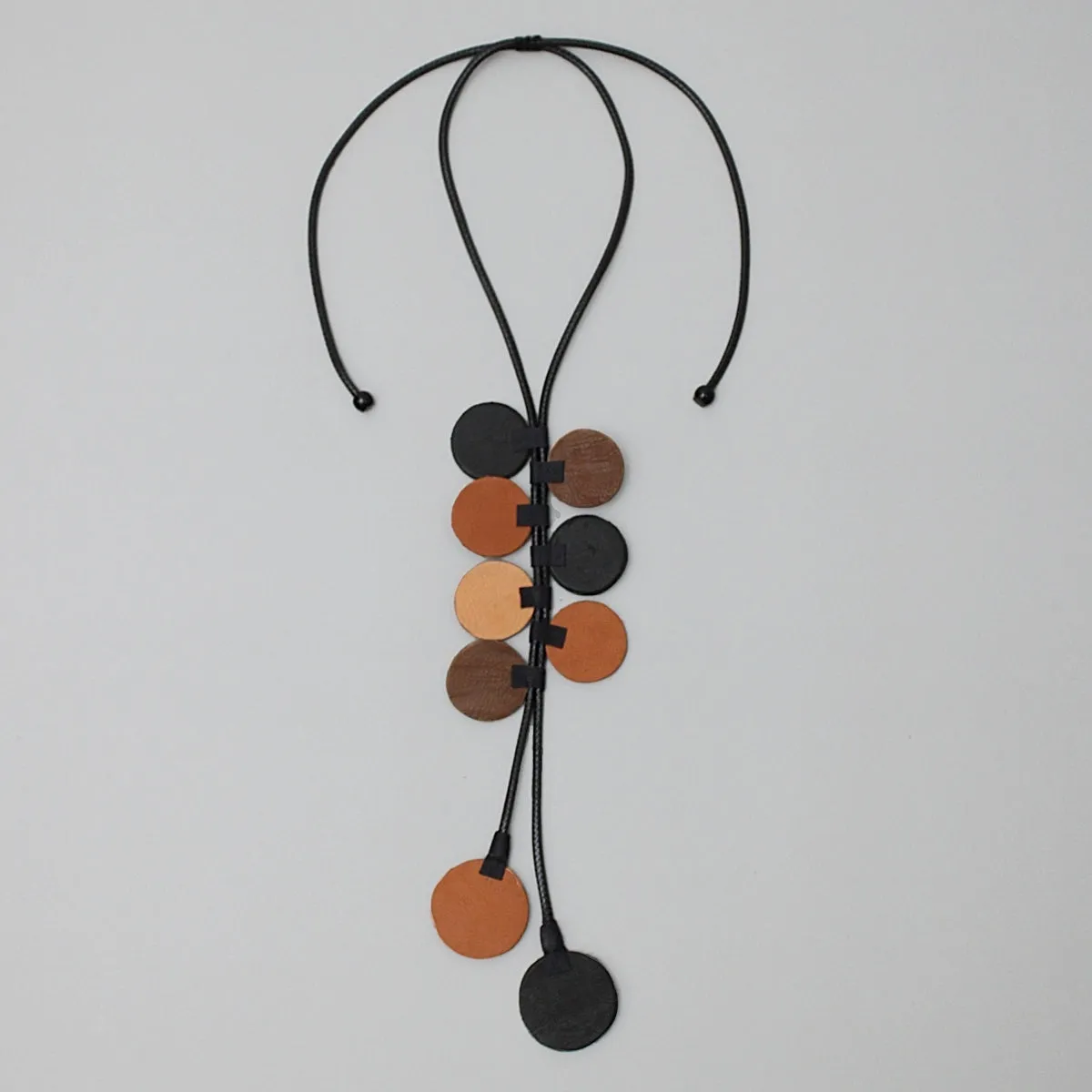 Brown Leather Arabella Pendant Necklace