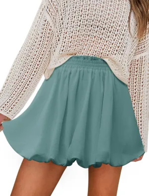 Bubble Skirt for Women Boho High Waisted Ruffled Cute Casual Dressy Mini Summer Going Out Bloomer Skater Outfit