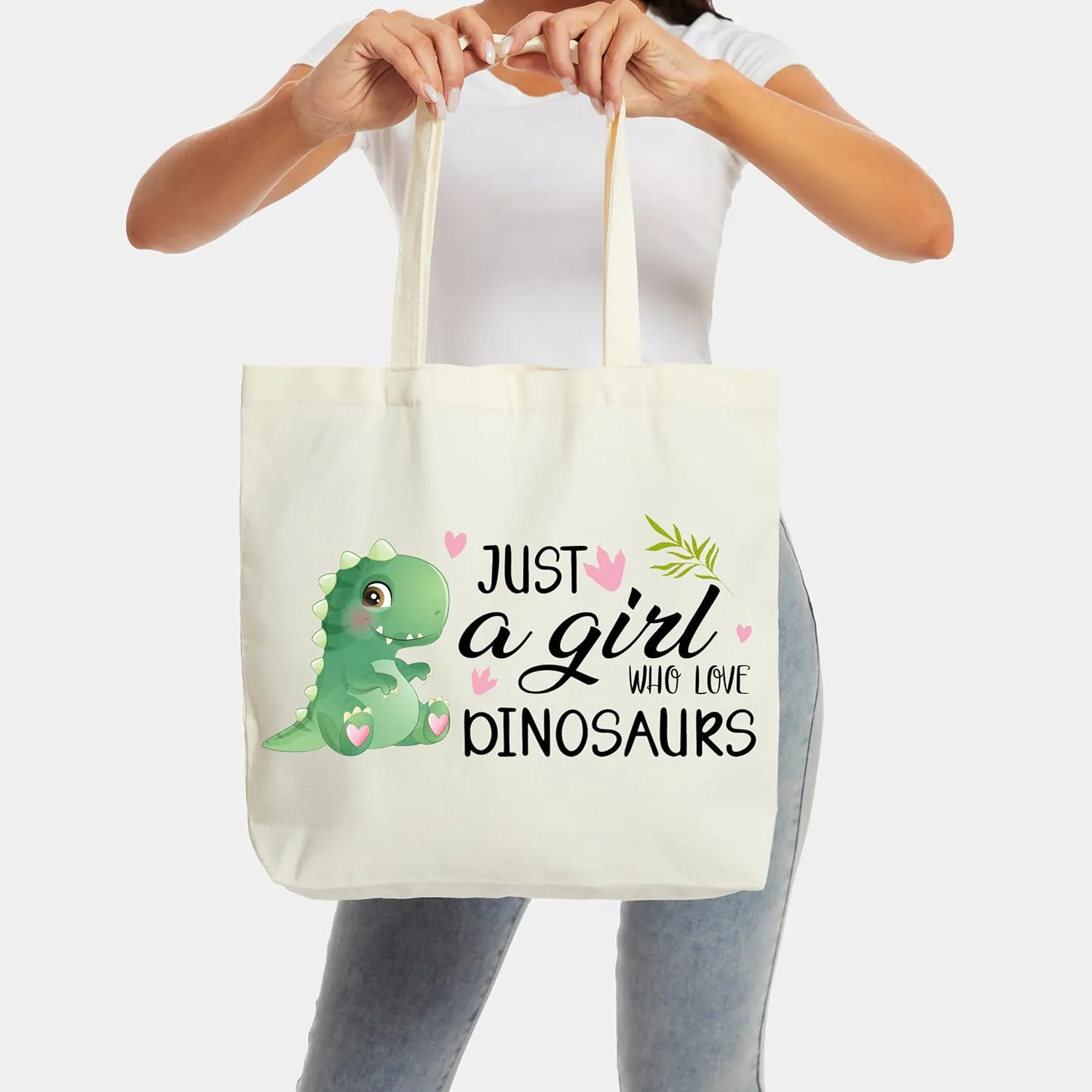 Canvas Tote Bag, Dinosaurs Lover Gift Tote Bags for Women Travel Shopping Beach - G