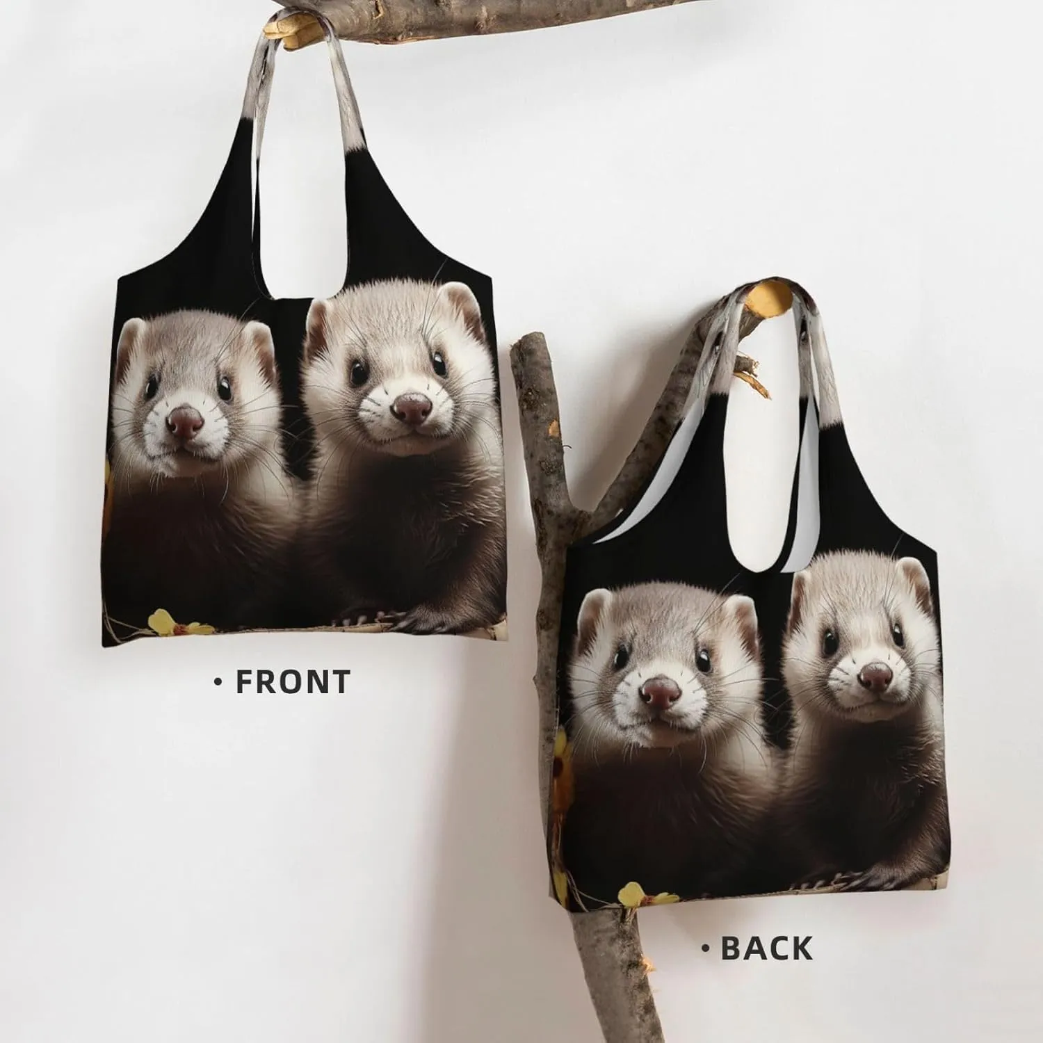 Canvas Tote Bag Reusable Grocery Bags Lightweight Handbag Husky Dog Tote Bag for Shopping Cloth Bags