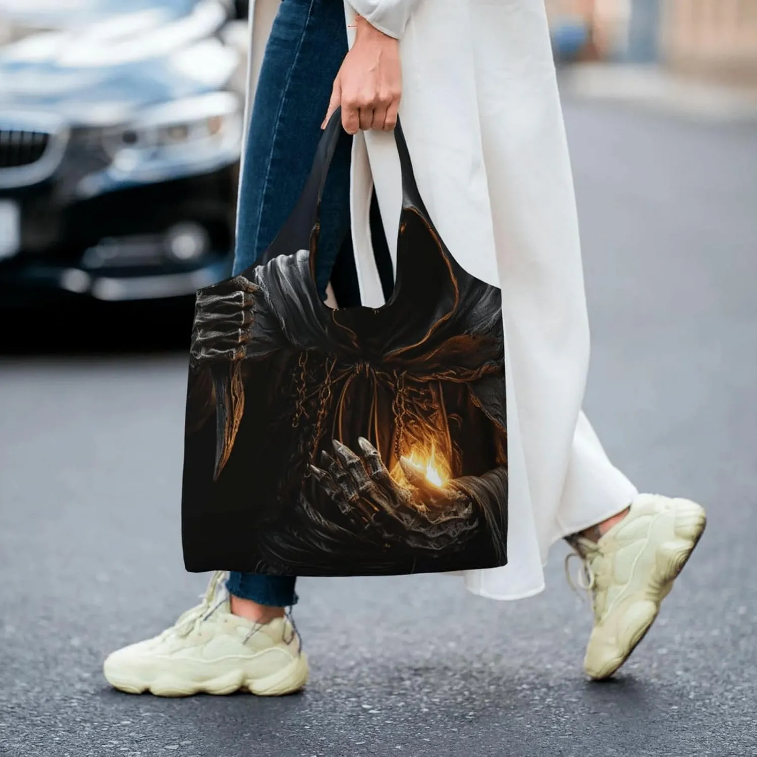 Canvas Tote Bag Reusable Grocery Bags Lightweight Handbag Loon Birds Tote Bag for Shopping Cloth Bags