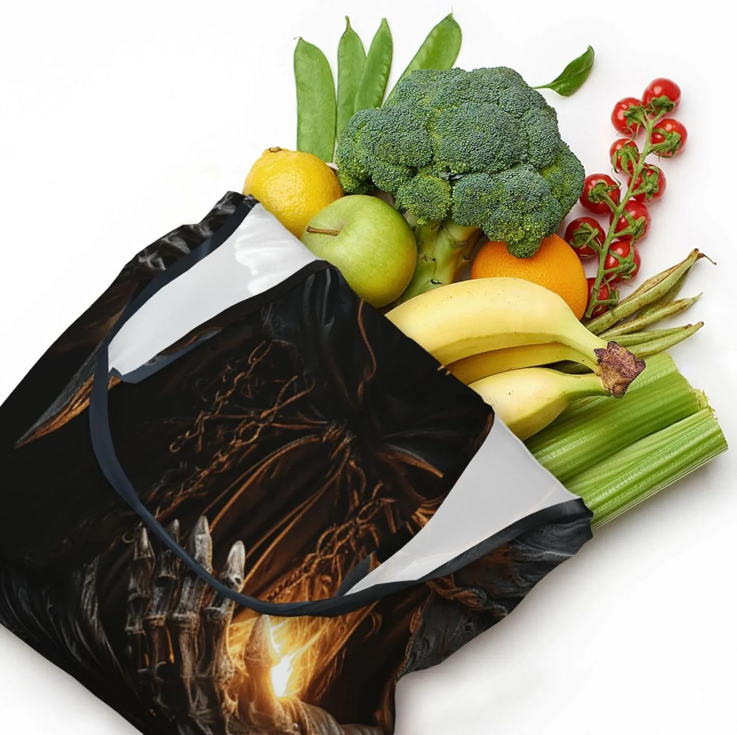 Canvas Tote Bag Reusable Grocery Bags Lightweight Handbag Loon Birds Tote Bag for Shopping Cloth Bags