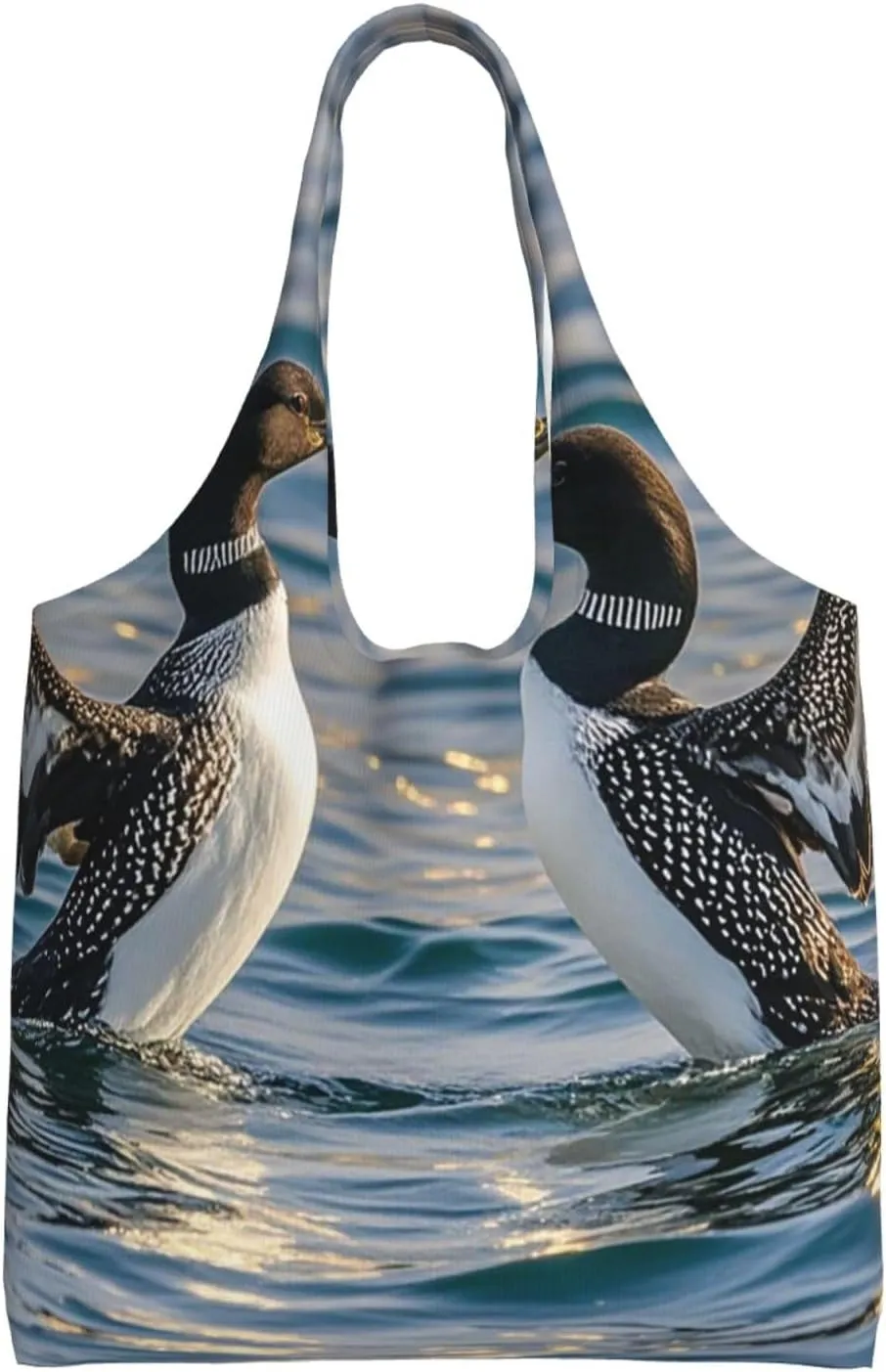 Canvas Tote Bag Reusable Grocery Bags Lightweight Handbag Teal Glitter Tote Bag for Shopping Cloth Bags