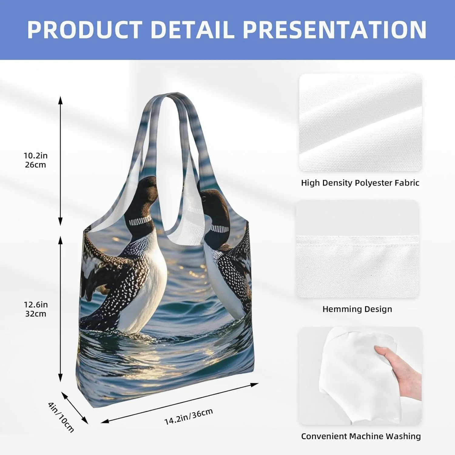 Canvas Tote Bag Reusable Grocery Bags Lightweight Handbag Teal Glitter Tote Bag for Shopping Cloth Bags