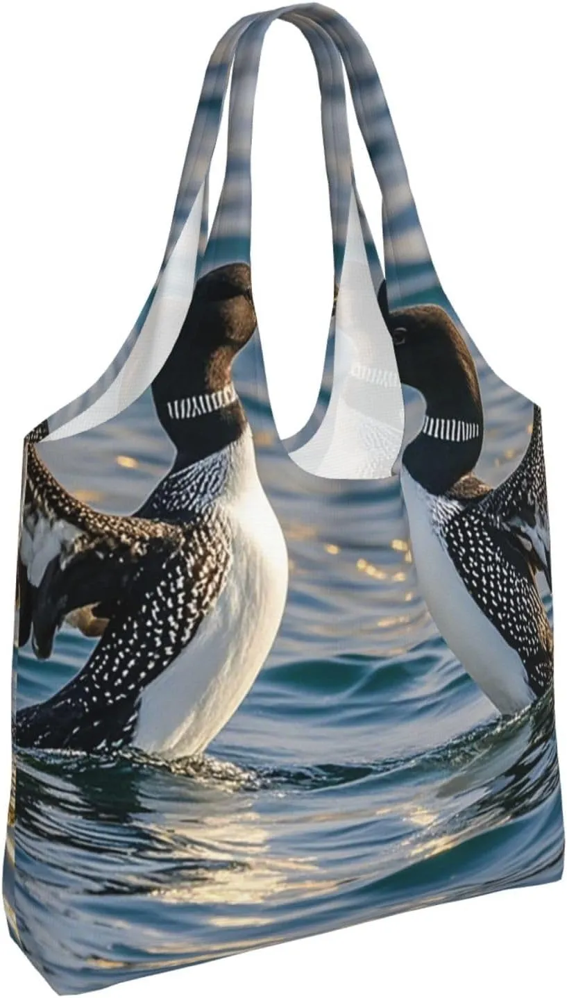 Canvas Tote Bag Reusable Grocery Bags Lightweight Handbag Teal Glitter Tote Bag for Shopping Cloth Bags