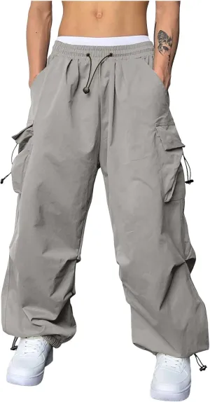 Cargo Pant for Men Casual Work Pant Elasticated Waist Lightweight Outdoor Pants with Pockets