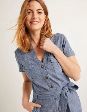 Cecily Jumpsuit-Chambray