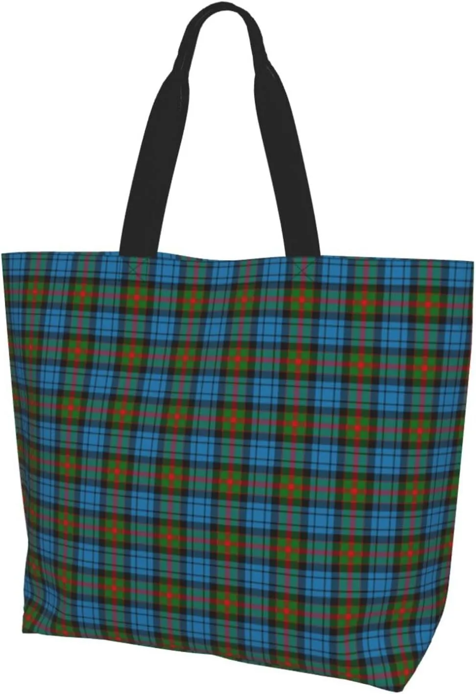 Clan Mackay Tartan Plaid Scottish Tote Bag For Women Weekender Travel Bag Reusable Grocery Bags Large Totes Handbags