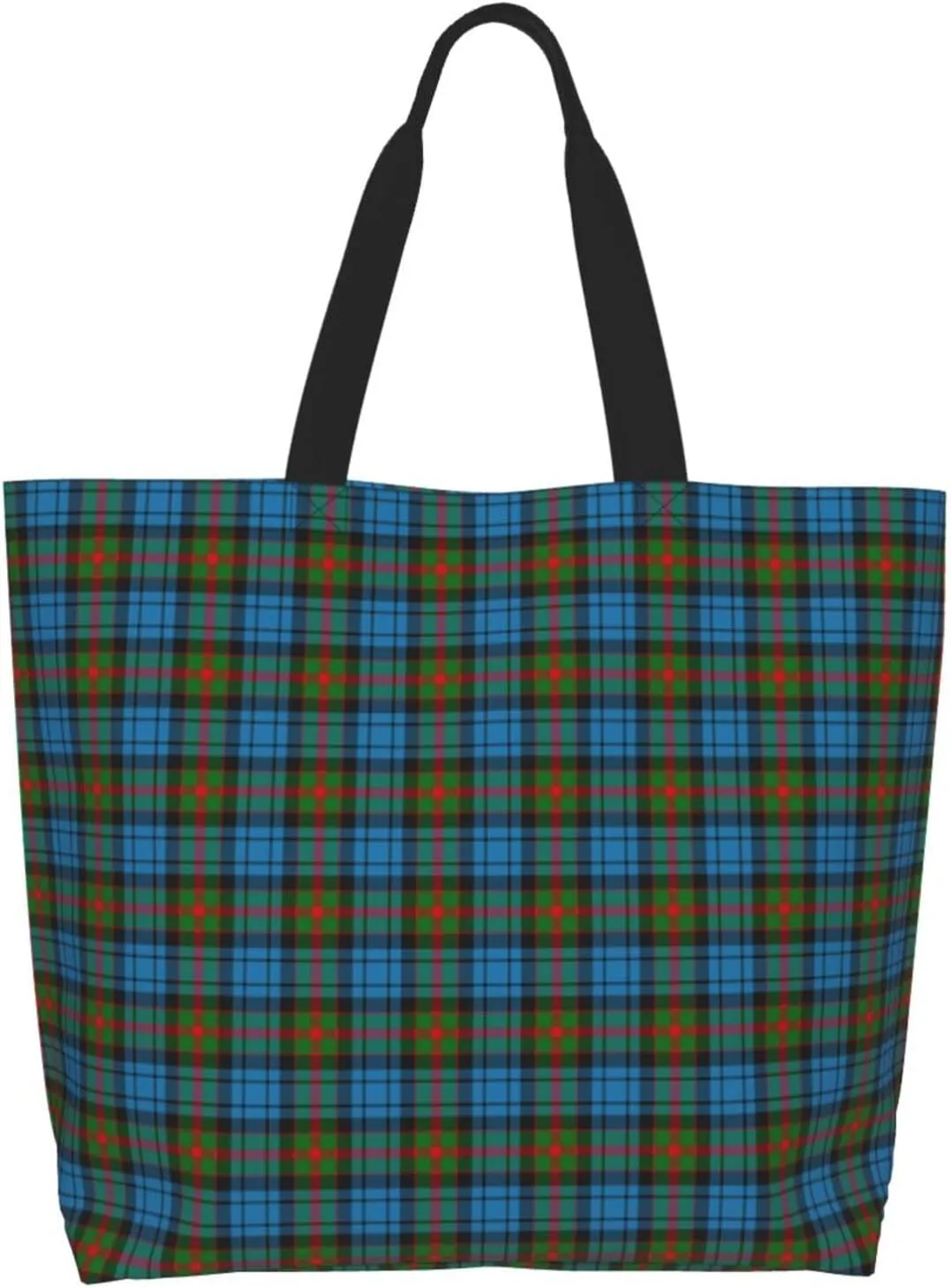 Clan Mackay Tartan Plaid Scottish Tote Bag For Women Weekender Travel Bag Reusable Grocery Bags Large Totes Handbags