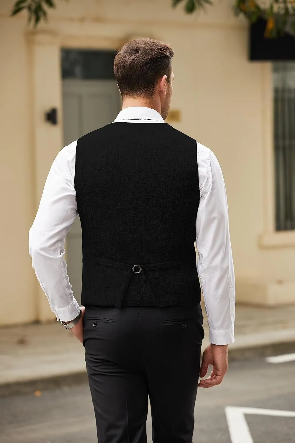 COOFANDY Men's Casual Business Vests Lightweight Waistcoat Slim Fit Suit Vest