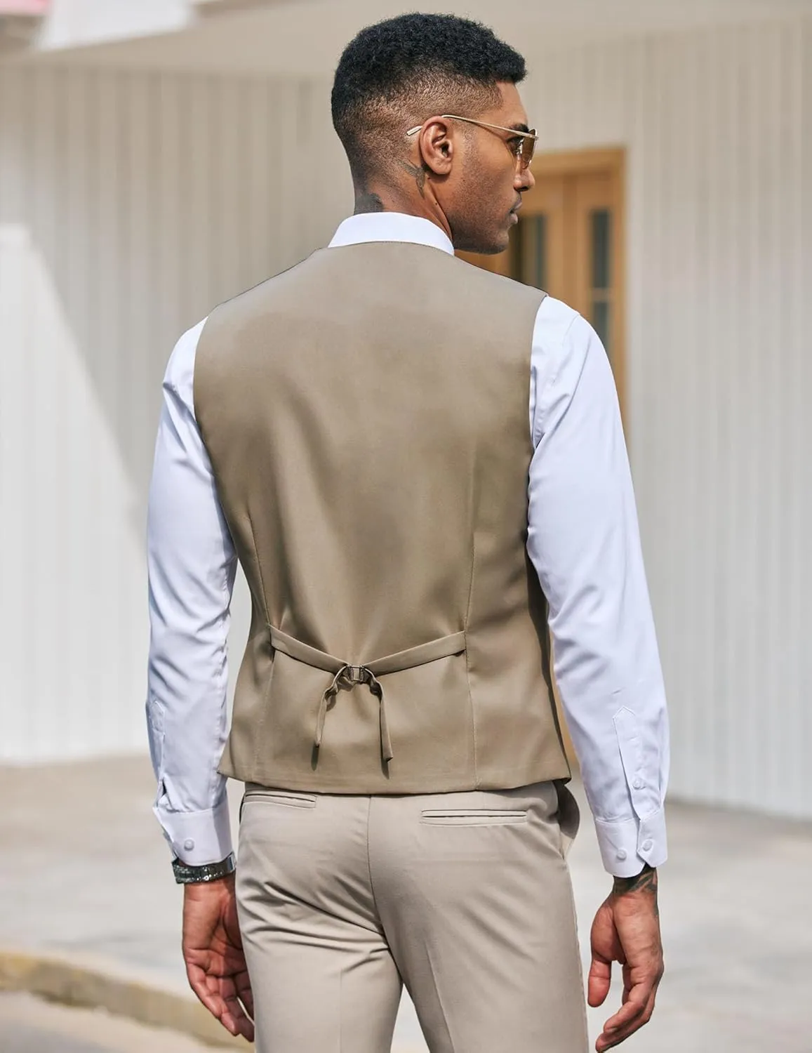 COOFANDY Men's Suit Vest Slim Fit Formal Dress Waistcoat Casual Business Vests for Suit or Tuxedo