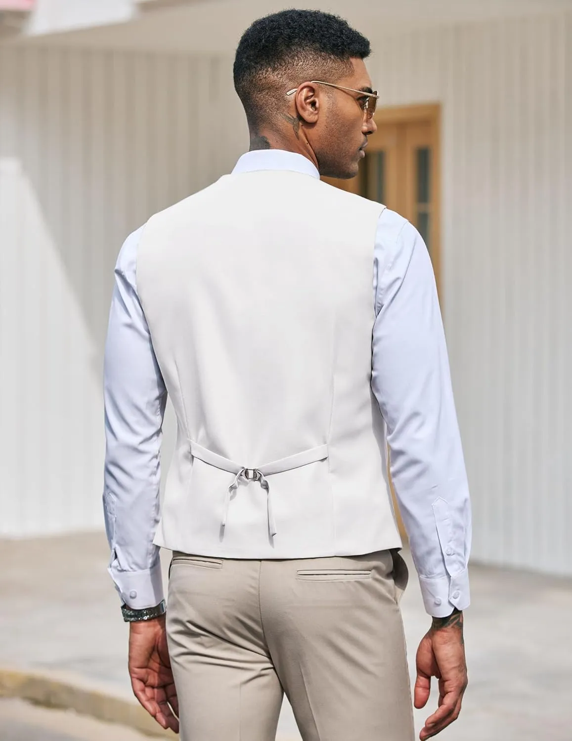 COOFANDY Men's Suit Vest Slim Fit Formal Dress Waistcoat Casual Business Vests for Suit or Tuxedo