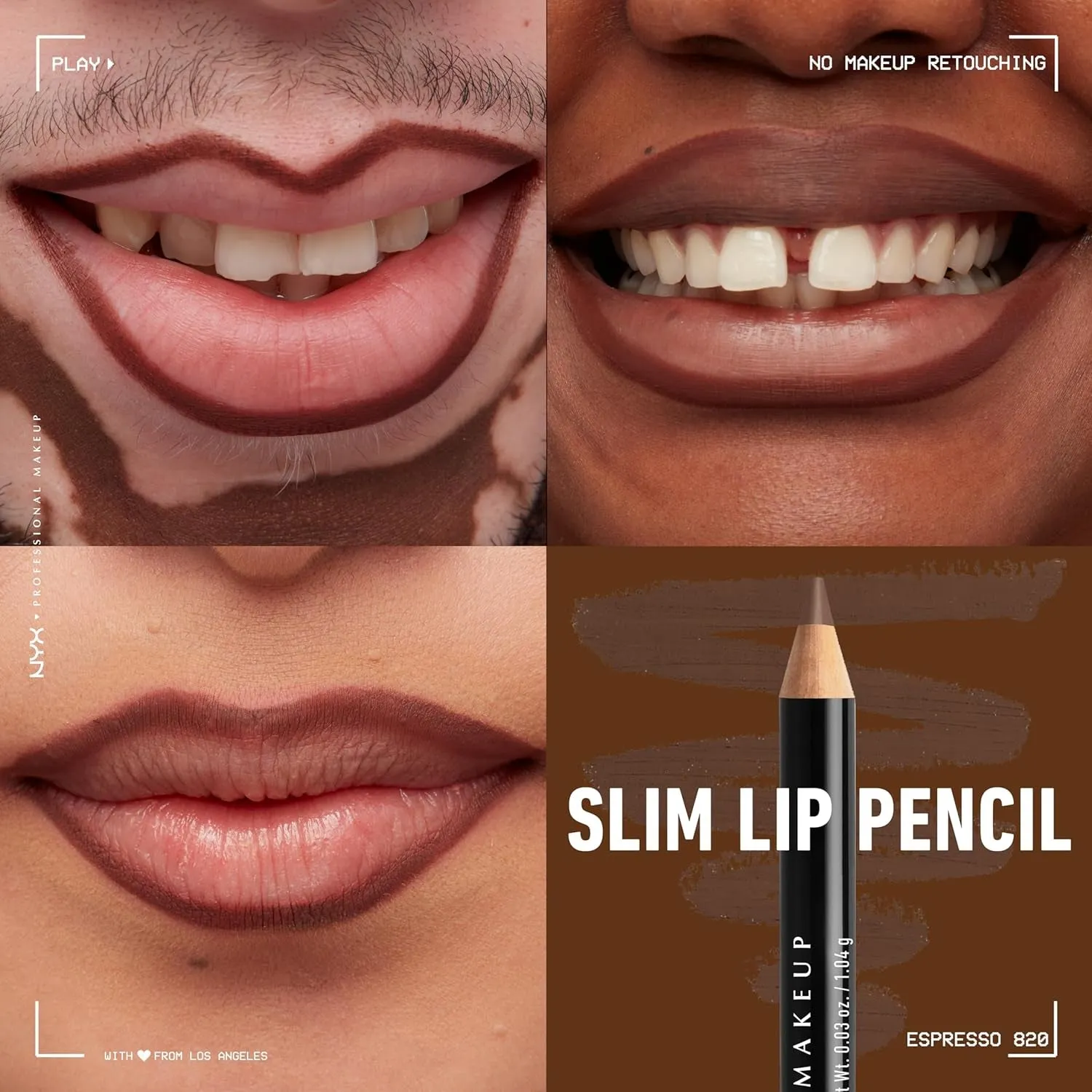 Creamy Lip Liner Pencil - Espresso | Long-Lasting & Smudge-Resistant