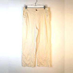 Creamy  White Summer Pants - Medium
