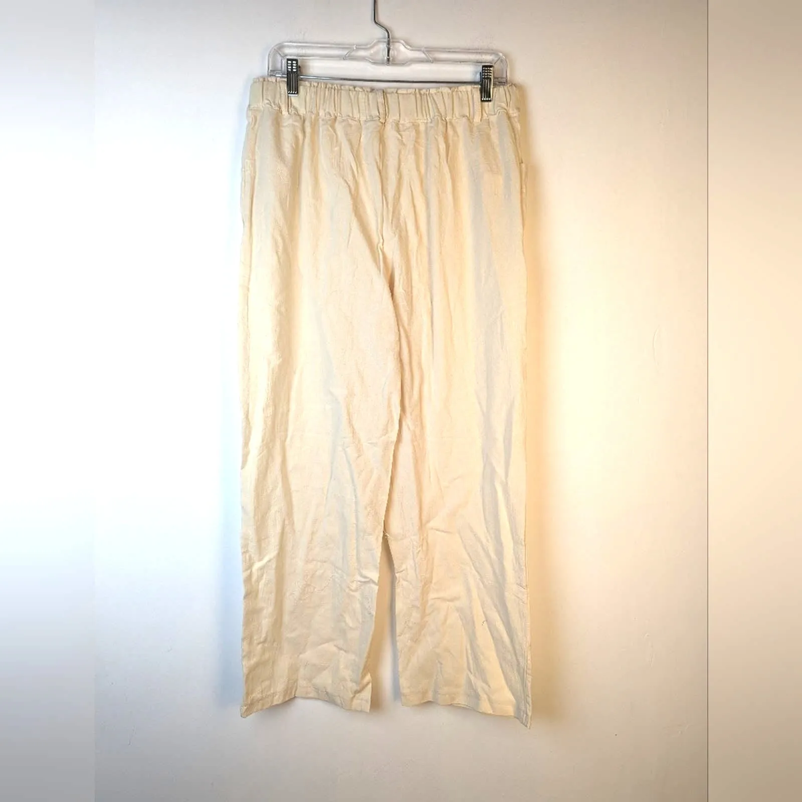 Creamy  White Summer Pants - Medium