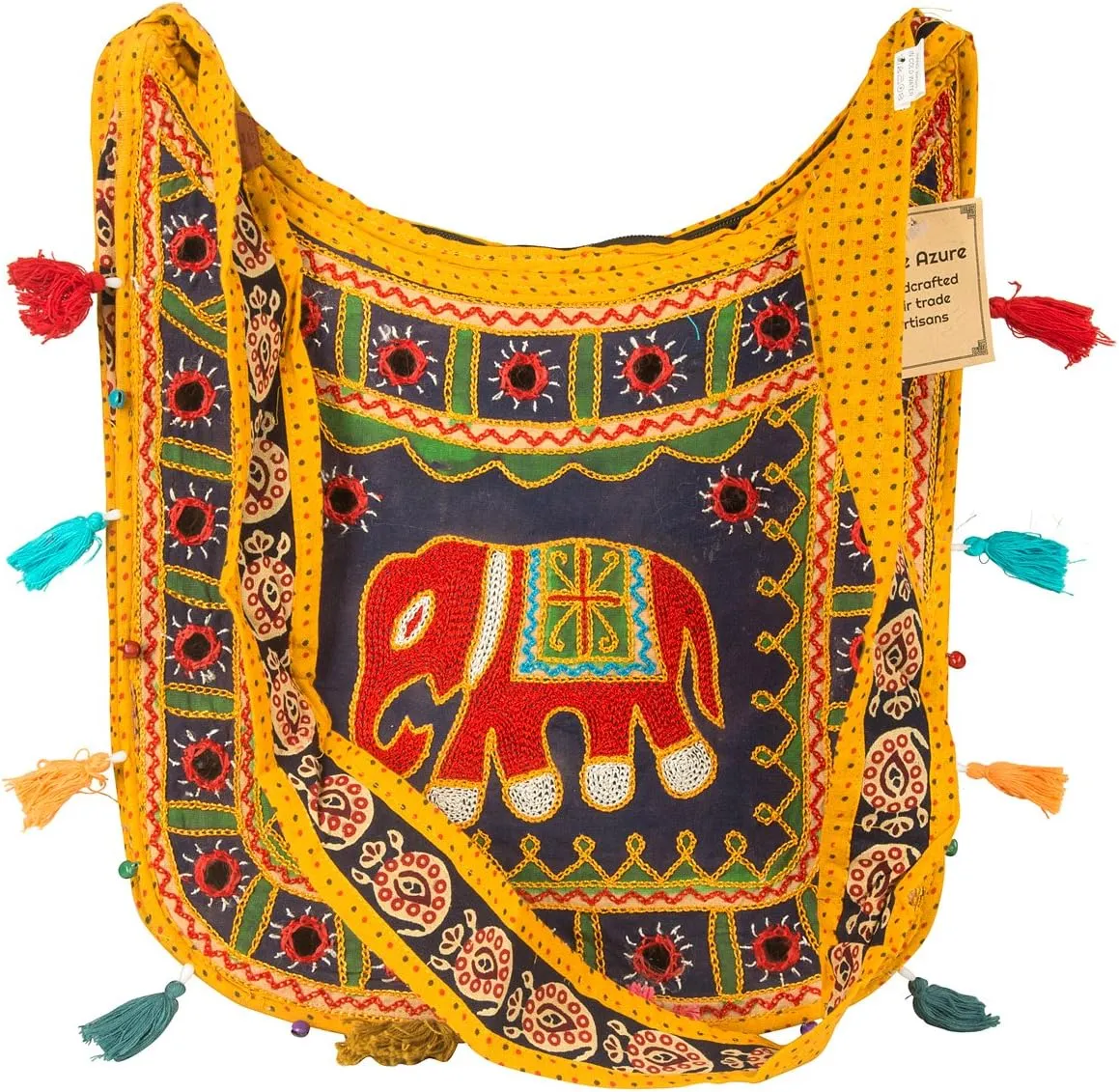 Crossbody Shoulder Hobo Messenger Elephant Bag Colorful Travel Books Casual