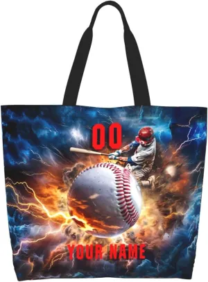 Custom Softball Tote Bag Shoulder Bag Softball Mom Handbag Shopping Bag Personalized Softball Mom Bag Tote Gifts For Women