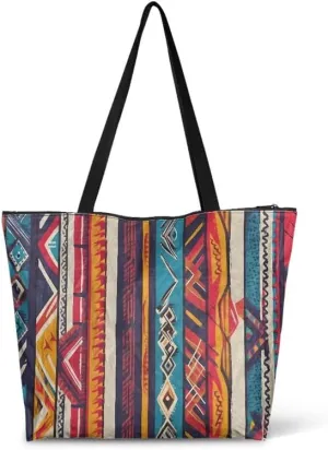 Cute Corgi Dog Women Tote Bag, Halloween Gothic Skull Butterfly Paper Handbag, Watercolor Cocount Tree Commute Bag