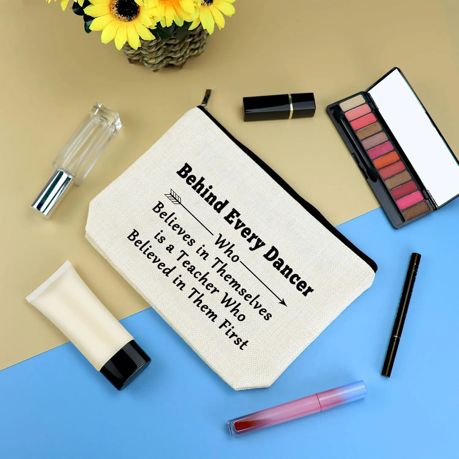 Dance Teachers Gifts for Women Dance Teacher Appreciation Gift Makeup Bag Dance Teacher Thank You Gifts Cosmetic Bag Dance Teachers Coach Birthday Gifts Dancer Gift Teacher Day Gifts Thanksgiving Gift